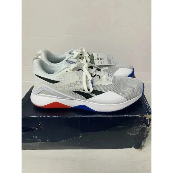 .1256 Reebok Men's Nanoflex TR 2.0 Cross Trainer, White/Cold Grey/Black, 12 - Picture 1 of 6